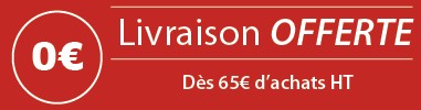 Livraison offerte dès 65€ d'achats HT